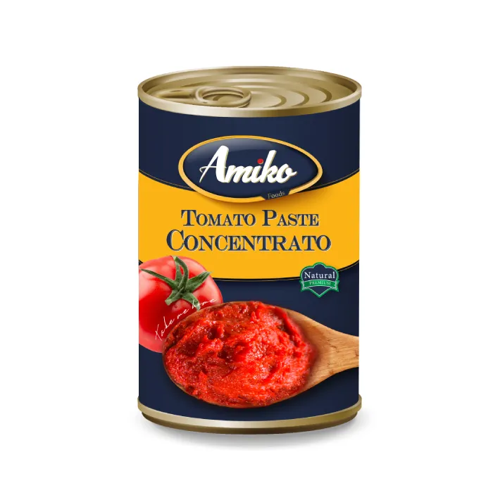 İtalya'da yapılan domates % 28/30 brix 700g, konsantre yüksek kaliteli İtalyan domates püresi 0.7