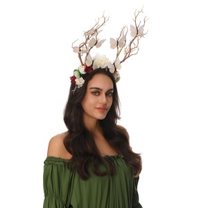 ที่คาด<span class=keywords><strong>ผม</strong></span>ดอกไม้คริสต์มาสสำหรับผู้หญิงและเด็กผู้หญิง สไตล์เรโทร กิ่งไม้ กวางเรนเดียร์ สำหรับงานเทศกาลและปาร์ตี้ - Product Image 3