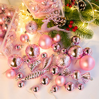 Heißer Verkauf 30 Stück/Set Weihnachtsbaumdekorationen Galvanisierte Fliegende Elch-Weihnachtskugeln Plastik-Weihnachtskugeln Weihnachtskugel-Set