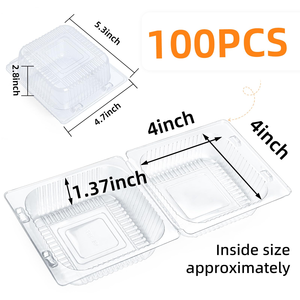 กล่องเค้ก PET ขนาด 8x8x3 นิ้ว - Product Image 4