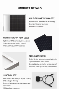 Sunplus 720W Bifacial All Black N-type PERC <b>Solar</b> <b>Panel</b> 23.2% Efficiency 132mm Cell Warehouse Stock PV Module - Product Image 3