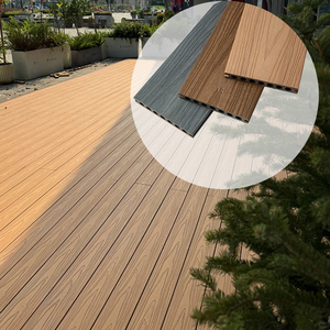 Plancher extérieur en WPC anti-UV, terrasse en composite bois-plastique embossé 3D, imperméable - Product Image 1
