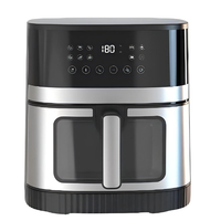 Friteuse à air électrique numérique à chauffage rapide, nouvelle conception, appareil de cuisine visuel de grande capacité 10L