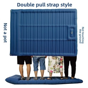 Colchoneta Inflable Rectangular de Tela Compuesta Engrosada de 12 cm, Colchoneta de Camping Portátil con Doble Correa de Tracción, Colchoneta de Camping para Exteriores - Product Image 4