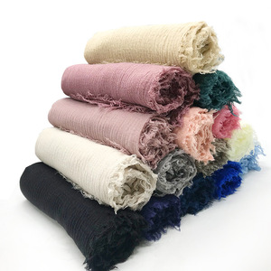 CCY Hijab en voile musulman Niqab Foulard en coton froissé de qualité supérieure Foulards instantanés Foulards Musulman - Product Image 1