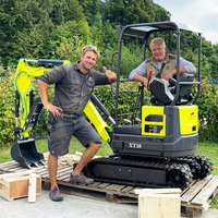 Mini Excavadora en Oferta, Excavadora Pequeña de Alta Calidad para Uso Doméstico, Nueva Máquina para Movimiento de Tierras de 1.8 Toneladas, con Certificación CE y EPA
