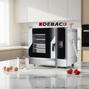 เตาอบไอน้ำไฟฟ้าอเนกประสงค์ B-DEBACK ควบคุมแบบดิจิตอล 4 ชั้น ทำความสะอาดอัตโนมัติ หน้าจอ LED สำหรับทำขนมปังโฮมเมด 9KW - Product Image 1