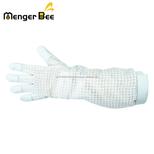 ถุงมือเลี้ยงผึ้งแบบระบายอากาศ แขนสั้น ป้องกันการถูกต่อย ทนความเย็น ระบายอากาศได้ดี ดีไซน์ยืดหยุ่น ผลิตจากโพลีเอสเตอร์ คอตตอน และขนแพะ - Product Image 2