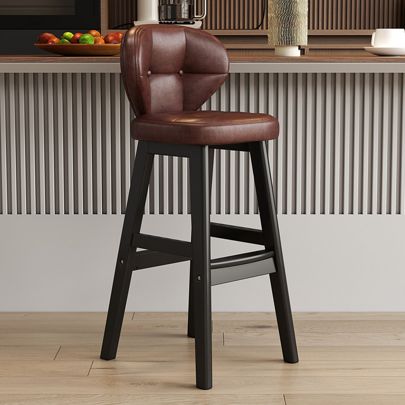 Black wooden feet-brown oilskin