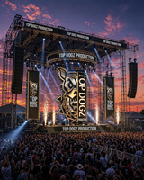 Structure de scène extérieure personnalisable pour concerts, design populaire, structure d'éclairage en aluminium