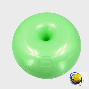 Новый дизайн, оптовая продажа, детский мяч для йоги, пилатеса, упражнений в форме яблока, мяч из ПВХ для стабильной балансировки, половина спортивного зала, фитнес, Пончик, ручка, мяч для йоги - Product Image 5