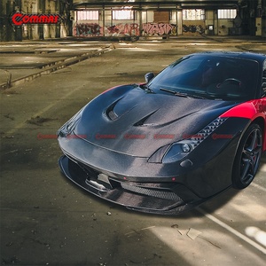 Couvercle de capot moteur de voiture en fibre de carbone de qualité supérieure, style Black Sails, pour Ferrari 458 - Product Image 3