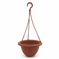 Pot de fleurs suspendu en terre cuite PP Yunuoxi 26 cm, pot de plante en plastique épaissi avec crochet, vente en gros d'usine