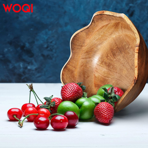 WOQI marrone rustica decorazione cucina in <span class=keywords><strong>legno</strong></span> cesto <span class=keywords><strong>di</strong></span> frutta bordato <span class=keywords><strong>di</strong></span> capesante per tavolino o <span class=keywords><strong>centrotavola</strong></span> per la casa per esposizione <span class=keywords><strong>di</strong></span> cibo - Product Image 5
