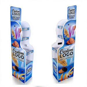 Espositore in Cartone Pieghevole Portatile Personalizzato per Prodotti e Merci da Supermercato, Scaffale Espositivo in Carta per Negozi - Product Image 1