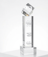 Trophée de design unique de marque Talon, gravé au laser, en cristal poli, pour récompenses sportives, marathon et événements professionnels, conception personnalisée sur mesure