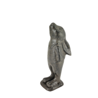 Figura de Conejo de Hierro Fundido, Estatua de Conejo Vertical de Metal Vintage, Decoración de Escritorio, Adorno Decorativo