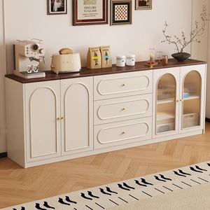 Buffet moderne de luxe nordique tiroirs de <span class=keywords><strong>coffre</strong></span> <span class=keywords><strong>en</strong></span> <span class=keywords><strong>bois</strong></span> massif armoire de Buffet pour salle à manger salon buffet <span class=keywords><strong>en</strong></span> verre cannelé hôtel - Product Image 1