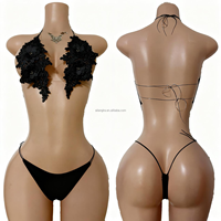 Tenues de strip-teaseuses faites à la main, ensembles de bikinis, vêtements de danse exotiques, disponibles et prêts à être expédiés