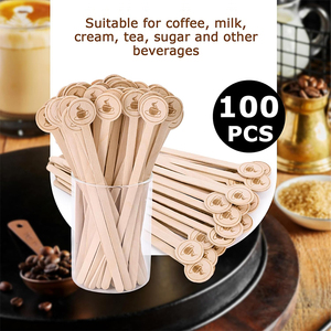 Wdf Tùy Chỉnh agitadores De Cafe Cà Phê Trà Khuấy Gậy Cocktail Uống Dùng Một Lần Khuấy Phân Hủy Sinh Học Bằng Gỗ Cà Phê Khuấy - Product Image 2