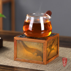 Bamboo Rock <b>Tea</b> Warmer Square Shape Handmade Alcohol Candle <b>Tea</b> <b>Set</b> For <b>Tea</b> Room Heating - Product Image 1