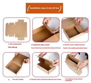 Hộp vận chuyển sóng giấy độc đáo in ấn tùy chỉnh, hộp quà tặng tùy chỉnh, hộp thư bằng bìa cứng in logo - Product Image 5