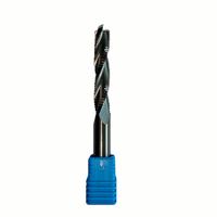 Fraise à fileter personnalisée OEM pour routeur CNC, fraise à défoncer les trous de serrures de porte, en carbure revêtu d'étain, 4 cannelures, 65HRC, 4mm 8mm