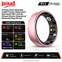 Anillo Inteligente con Monitor de Ciclo Menstrual, Control por Gestos, Monitor de Salud, Sueño y Temperatura, Diseño Moderno, Acero Inoxidable, Compatible con iOS 5