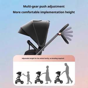 High Quality One-click Folding Lightweight And High Viewing Angle Newborn Stroller Can Sit Lie - Product Image 3