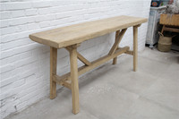 Table basse ancienne avec rivet Table console en bois antique chinoise