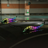 Nouvelle lampe de toit de voiture RGB BRAD, clignotante dynamique, en forme de corne de dragon, avec LED, pour aileron de toit, accessoires extérieurs modifiés
