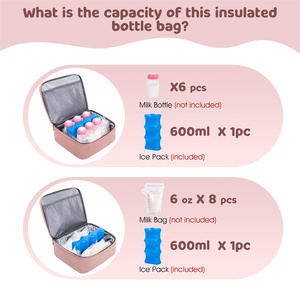 Double Layer Waterproof Polyester Breast Milk Cooler Bag Large Capacity Customizable Breast Pump <b>Backpack</b> for Moms - Product Image 4
