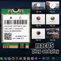MacOS BCM94360CS için NGFF 60ng NGFF M.2 2230 WiFi kablosuz kart 802.11ac 1200Mbps adaptörü