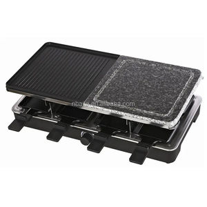 Machine à griller le fromage Aifa, <span class=keywords><strong>raclette</strong></span> double couche avec plaque en pierre et revêtement antiadhésif pour dîner en famille - Product Image 4