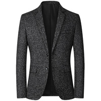 Blazer Slim de haute qualité pour homme, veste d'affaires formelle