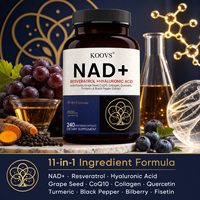 Capsules ACORN OEM à Marque Privée 11 en 1 NAD Resvératrol Astaxanthine Soutien Énergétique Compléments NAD en Capsules