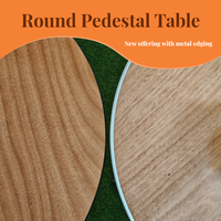 Mesa de Comedor con Pedestal de 30 Pulgadas - Plegable, con Marco de Hierro, Ecológica, Duradera, Portátil, Fácil de Limpiar, para Muebles de Hotel, Casa de Campo, Exterior
