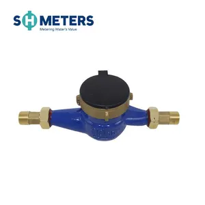 DN15 1/2 Inch Dry Dial Brass Body Multi Jet Water Meter