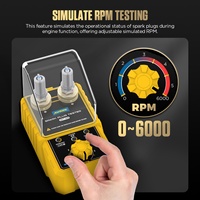AUTOOL SPT105 Analyseur de bougies d'allumage automobile à double prise, testeur de bougies d'allumage réglable pour voiture