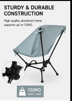 Ensemble table et chaise pliantes en aluminium aéronautique ultra-léger pour le camping en plein air, chaise lune portable pour la conduite autonome et la randonnée