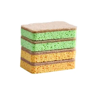 Eco Friiendly Cellulose Sponge Composite Wood Pulp Cotton Kitchen Dish Washing Cleaning Sponge