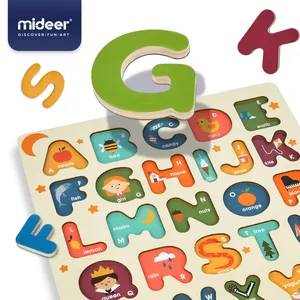 MD2047 mideer 어린이 조기 교육 퍼즐 지능 개발 배우기 놀이 편지 알파벳 보드