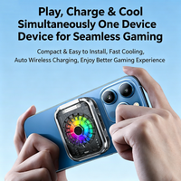 Refroidisseur de téléphone magnétique à semi-conducteurs avec chargeur sans fil 15W, support pliable, charge à basse température sans surchauffe, pour le gaming