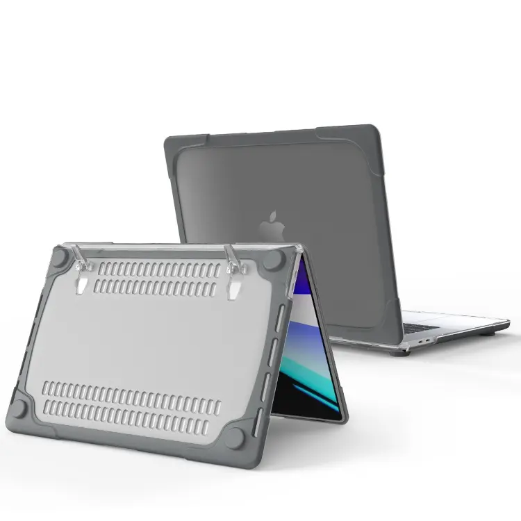 MacBook Pro16用ラップトップフォールド三脚ケースリリースA2485M1 Max A2141 M2 A27802023フロストTPUPCハードプロテクションシェルカバー
