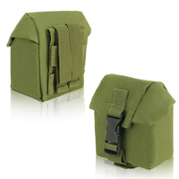 Pochette tactique en nylon pour grenade, compatible MOLLE, pochette simple pour entraînement de chasse/tir, vert olive