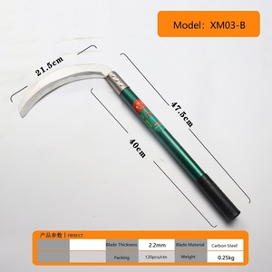 Outil multi-usage pour l'agriculture et le jardinage Faucille de récolte Couteau de tonte de gazon en acier au manganèse Lame tranchante de type coréen Scythe - Product Image 4