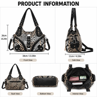 Sac à bandoulière pour femme imprimé léopard multicolore, style Y2K vintage en cuir PU, sac hobo, faible MOQ 20 pour les détaillants de mode