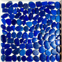 Permata Trimurti AAA Grade Lapis Lazuli Biru Alami Bentuk Campuran 20-50mm 5-15g Batu Permata Lepas yang Dipoles untuk Perhiasan Kustom