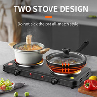 Mini plaque à induction, vente chaude, multifonction, cuisinière électrique à 2 brûleurs, 12v 24v, alimentée par batterie CC, solaire, carte de circuit imprimé, commerciale