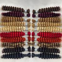 Vente en gros de cheveux humains ondulés et humides pour le tressage sans trame blond miel vague profonde cheveux humains bruts Boho extension de cheveux pour tressage